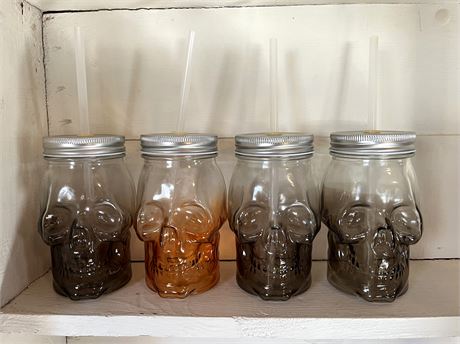 Glass Skull Jars