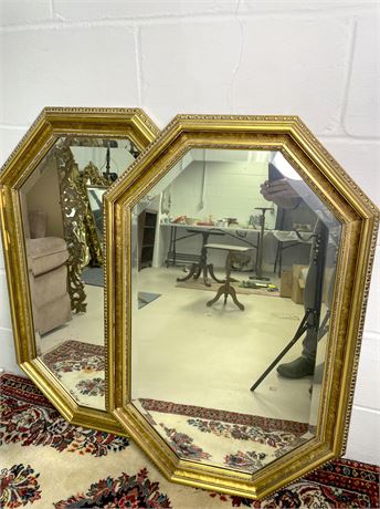 Carolina Mirror Co. Octagon Gold Gilt Mirrors