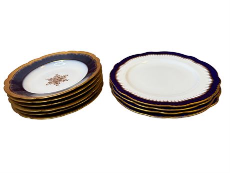 Limoge and Coalport Dinnerware Plates