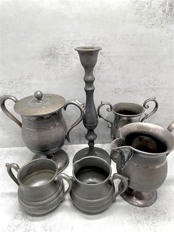 Pewter and Silverplate Lot