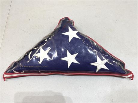 US Veterans Folded American Flag