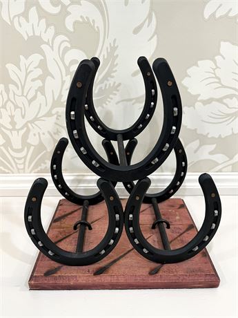 Horseshoe Wine Bottle Rack