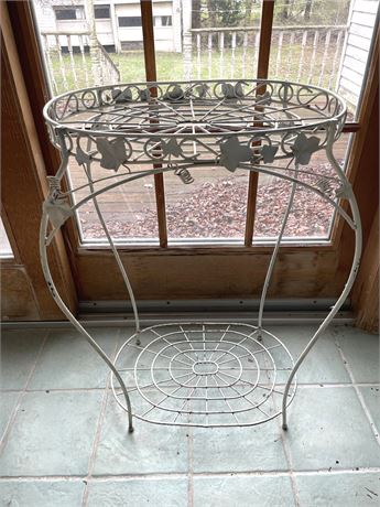 Wrought Iron Metal Leaf Table