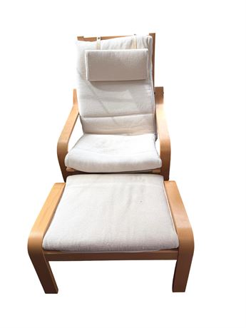 IKEA Armchair and Ottoman