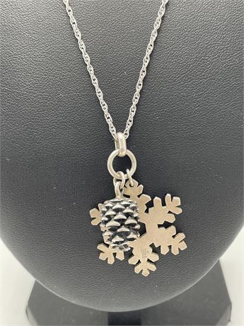 Sterling Snowflake Necklace