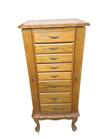 Powell Oak Jewelry Armoire