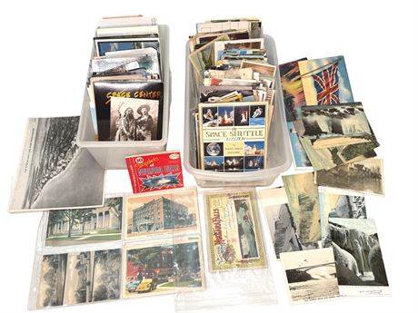 Large Vintage & Antique Postcard & Trade Card Lot