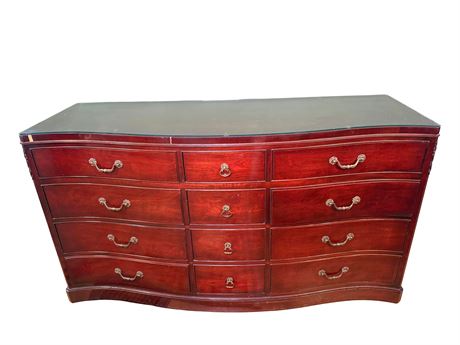 Twelve-Drawer Wood Dresser