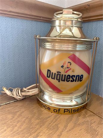 Duquesne Beer Prince of Pilsneners Lighted Beer Sign