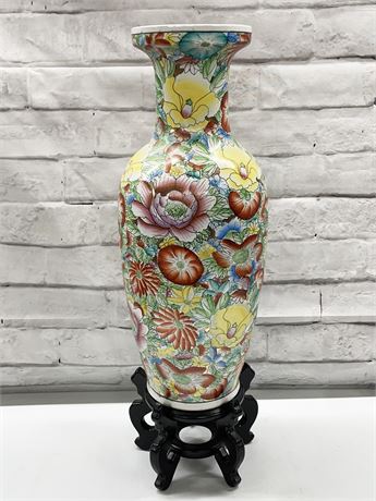 Large Hand Painted Porcelain Vase