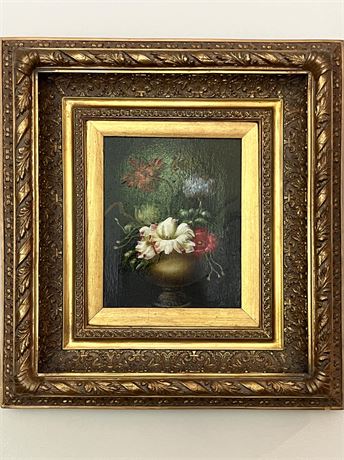 Rosetta Floral Still Life Oil on Canvas