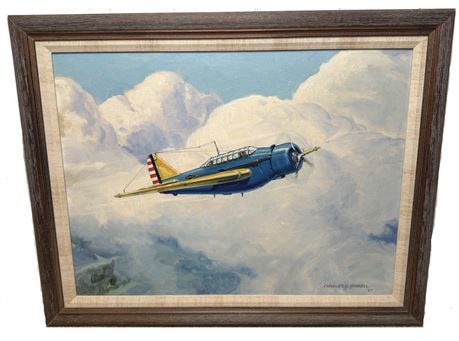 Charles Hubbell Original Oil on Canvas Board Painting