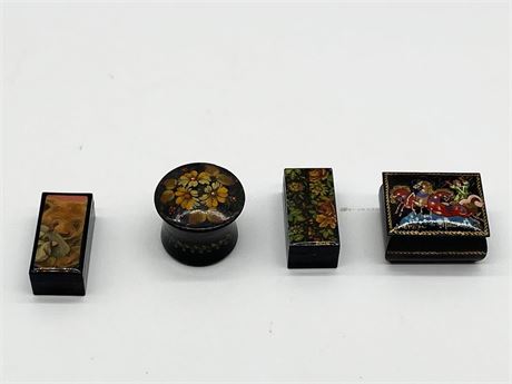 Four (4) Lacquered Boxes Lot #2