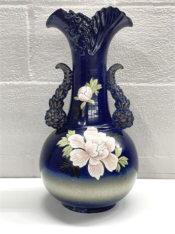 Large Hand Painted Antique Vase