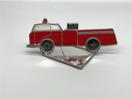 Stained Glass Fire Truck