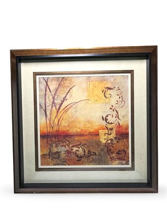 Large Jane Bellow "Golden Horizon" Framed Art Print