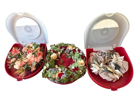 Decorative Wreaths and Storage Containers