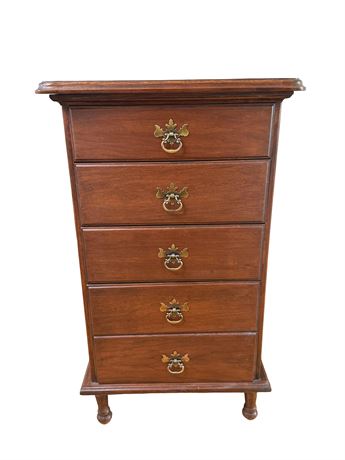 Mahogany Five-Drawer Storage Chest