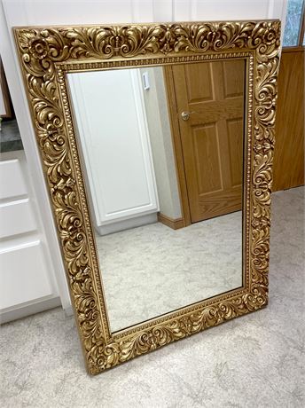Large Decorative Gold Wall Mirror