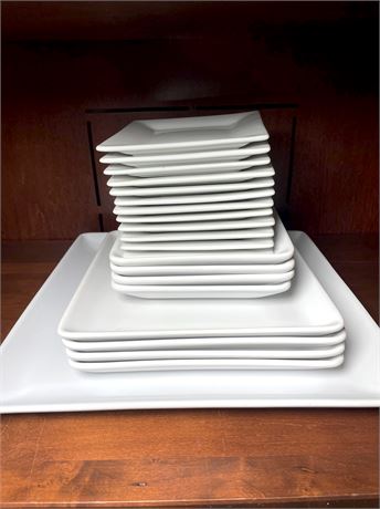 Square White Plates