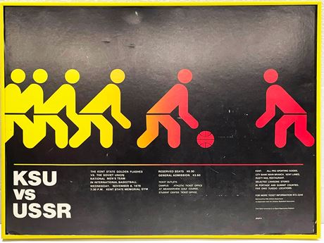 Vintage KSU vs USSR Poster Board