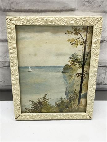 Watercolor in an Ornate Frame