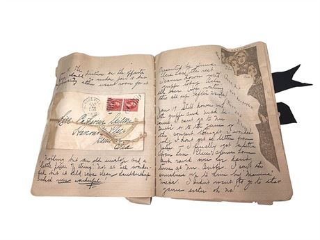 c. 1901 Antique Scrapbook/Journal