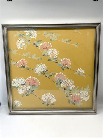 Framed Vintage Japanese Silk