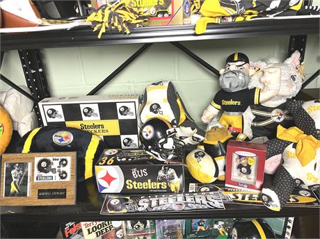 Large Lot of Pittsburgh Steelers Collectibles