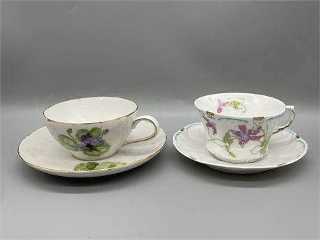Two (2) Cups and Saucers - Lot 3