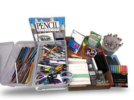 Office Supplies Lot 4 Colored and Drawing Pencils
