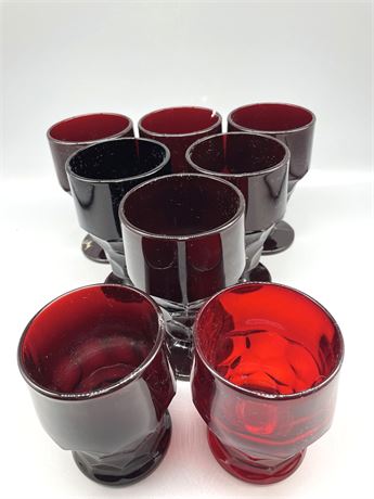 Ruby Red Glasses Lot 1