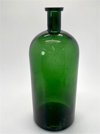 Large Green Glass Apothecary Bottle