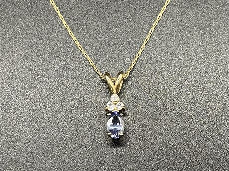10kt Gold Tanzanite Necklace