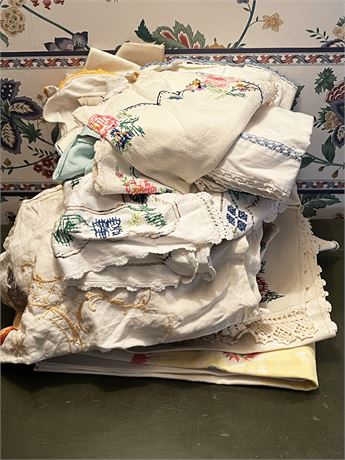 Large Lot of Embroided Items