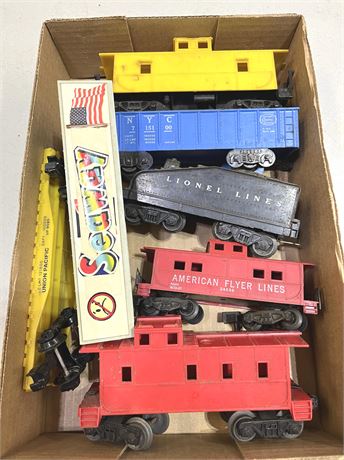 S and O Scale Train Cars