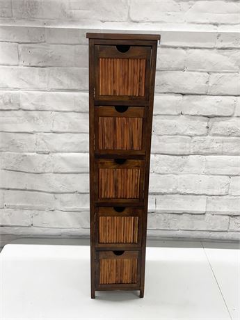Narrow Five (5) Drawer Cabinet