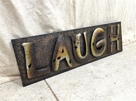 Laugh Metal Sign