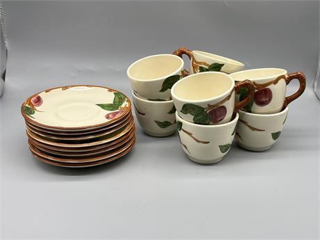 Franciscan Ware Apple Cups and Saucers