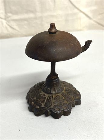 Antique English Brass Front Desk Bell