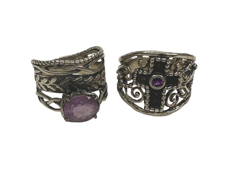 Sterling Silver Rings Size 10-10.5