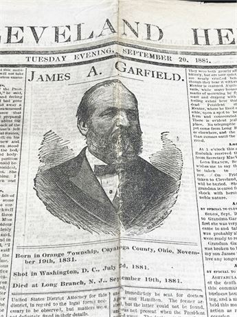 1881 James A Garfield Memorial Paper