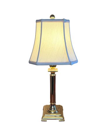 Brass Table Lamp w/ Fabric Shade