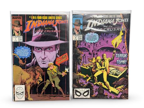 1989 Indiana Jones and the Last Crusade #1, #2 Comic Books