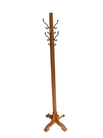 Oak Coat Rack