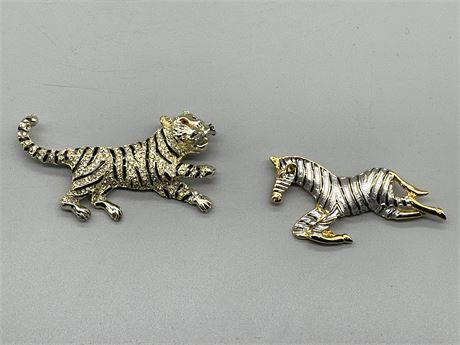Tiger and Zebra Pins