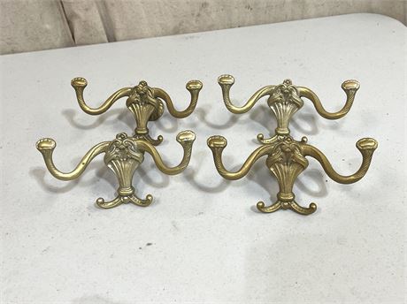 Solid Brass Coat Hooks