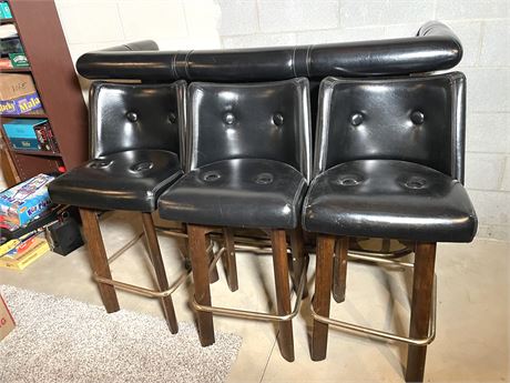 Leather Bar and Stools