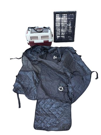 Animal Crate and Cover Lot