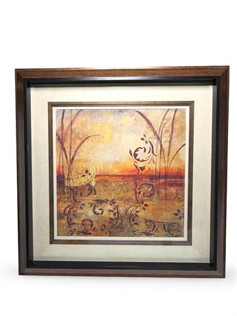 Large Jane Bellow "Golden Horizon" Framed Art Print